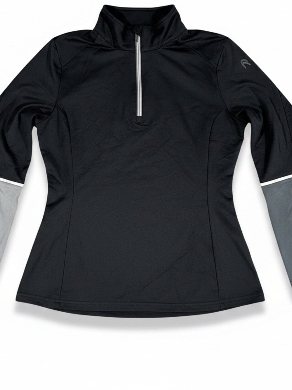 HEAD Women's Roxxy HZ Midlayer Quarter-Zip Top with Sleeve Panels-Size L